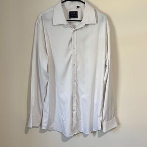 White Men's Button-Up Dress Shirt